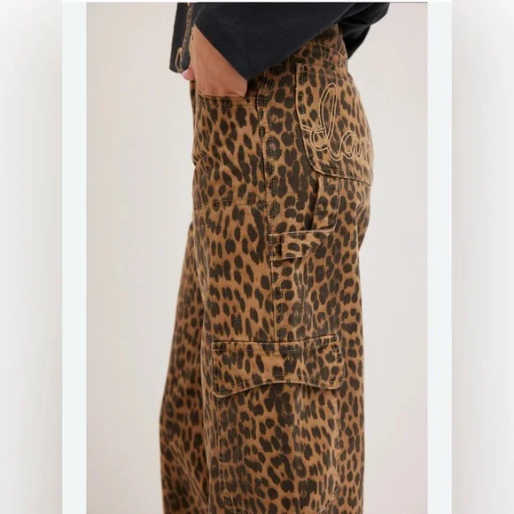 DAMSON MADDER Dion Leopard Cargo Pants Size UK 18/US 14 ~ NWT - Picture 6 of 11